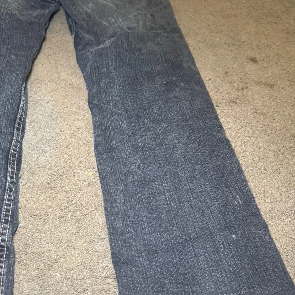 Levis 559 Relaxed Straight Jeans Mens 36x32 Dark Wash Blue Denim Distressed